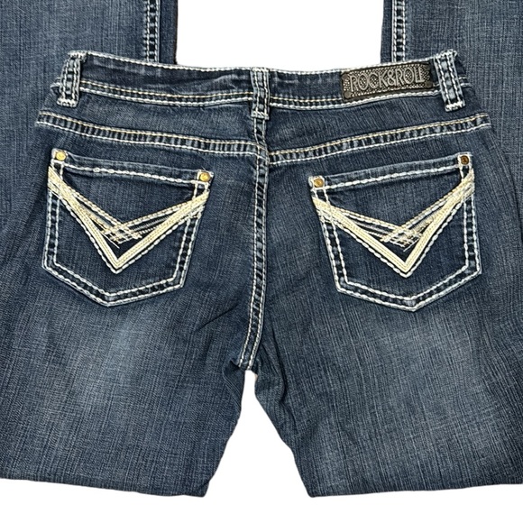 ROCK&ROLL Cowgirl boot cut riding jeans 32x34 - Picture 2 of 9